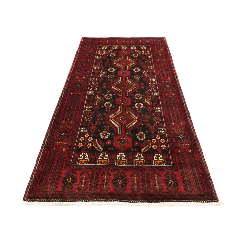 Alfombra de pasillo Alfombra Belutsch - 210 x 105 cm - rojo oscuro
