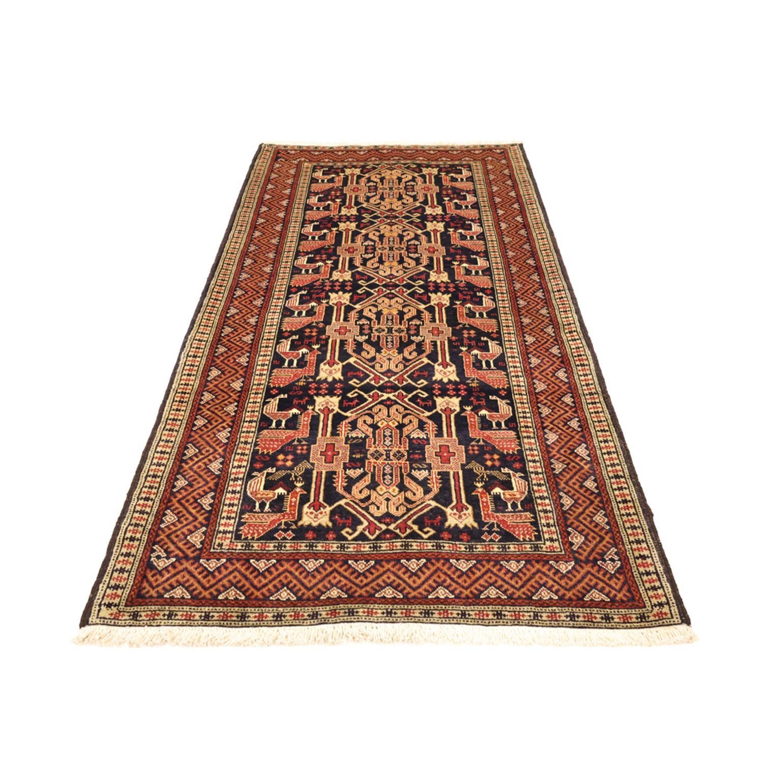 Alfombra de pasillo Alfombra Belutsch - 193 x 100 cm - terracota