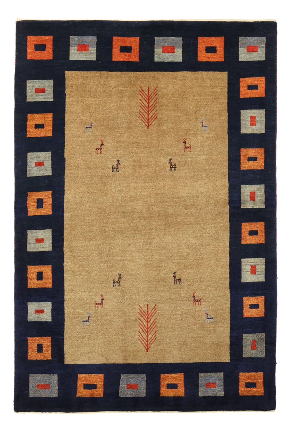Alfombra Gabbeh - Loribaft Persa - 156 x 105 cm - multicolor