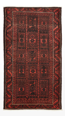 Alfombra Belutsch - 205 x 117 cm - rojo oscuro