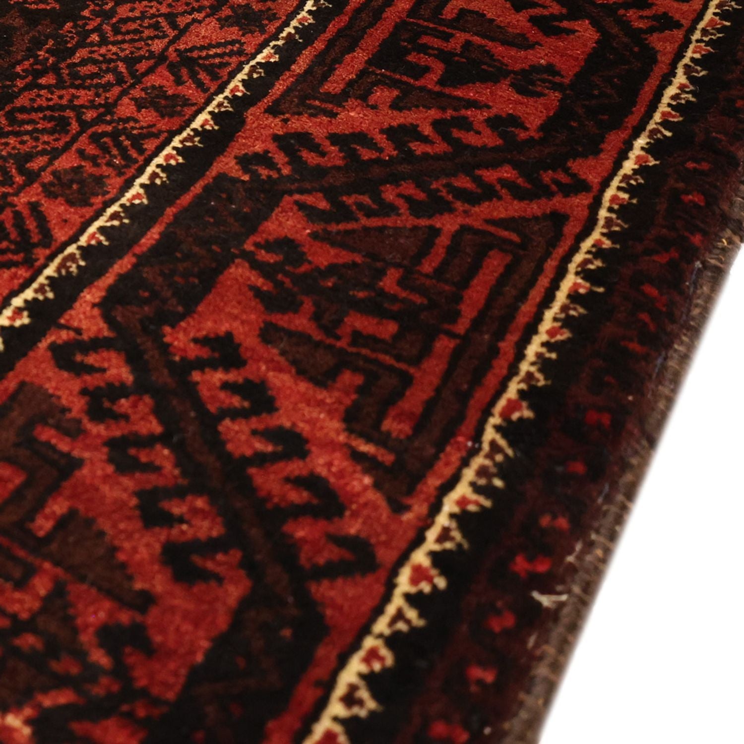Alfombra Belutsch - 205 x 117 cm - rojo oscuro