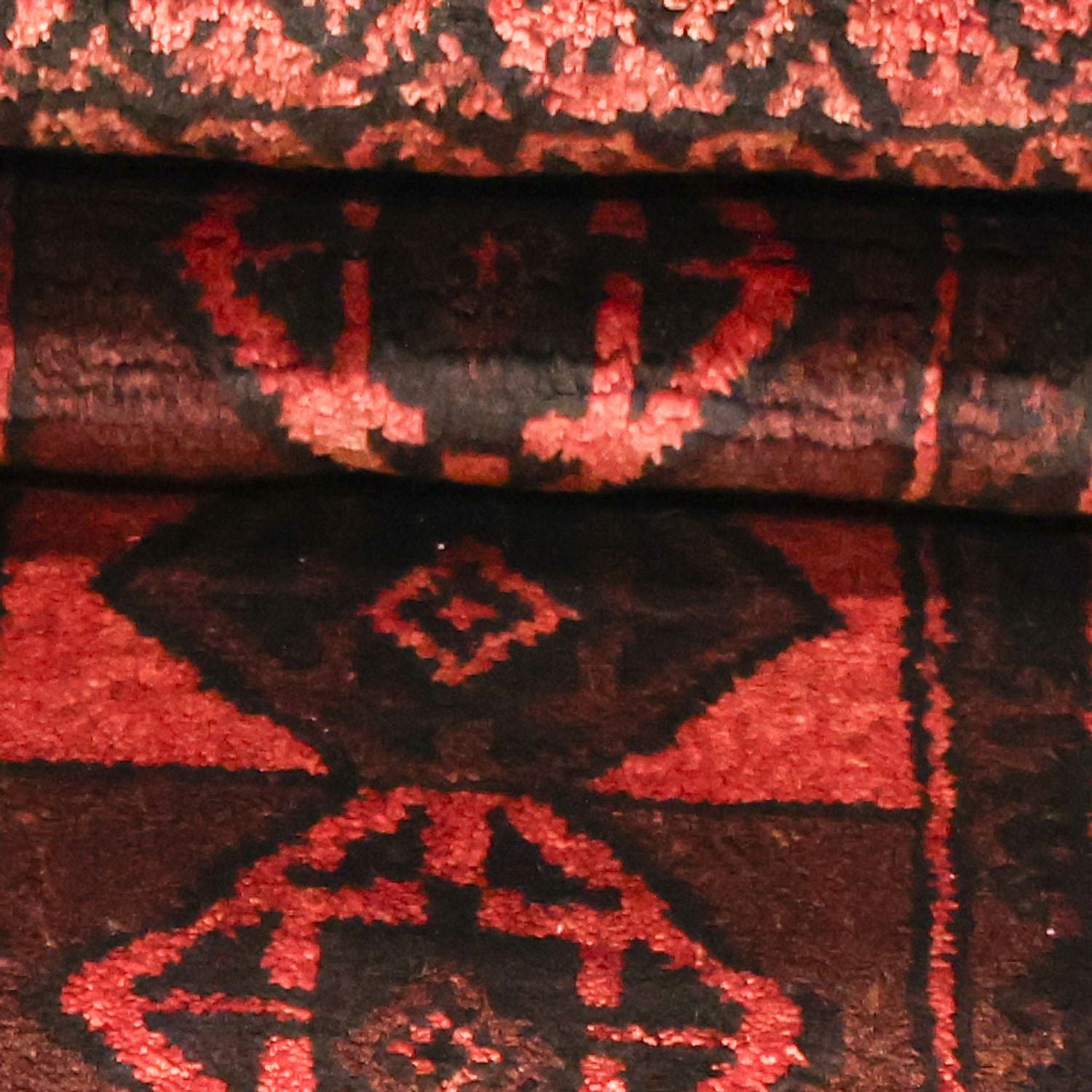 Alfombra Belutsch - 205 x 117 cm - rojo oscuro
