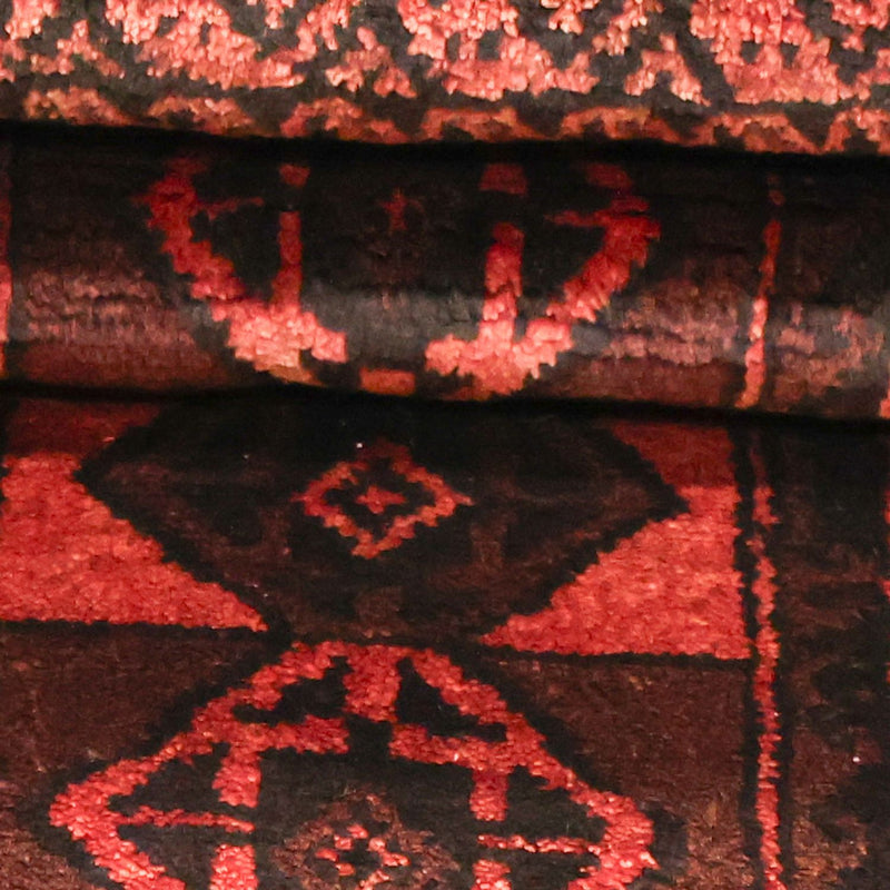 Alfombra Belutsch - 205 x 117 cm - rojo oscuro