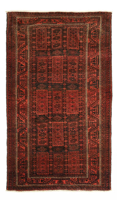 Alfombra Belutsch 113x188cm - Alfombra oriental - rojo oscuro