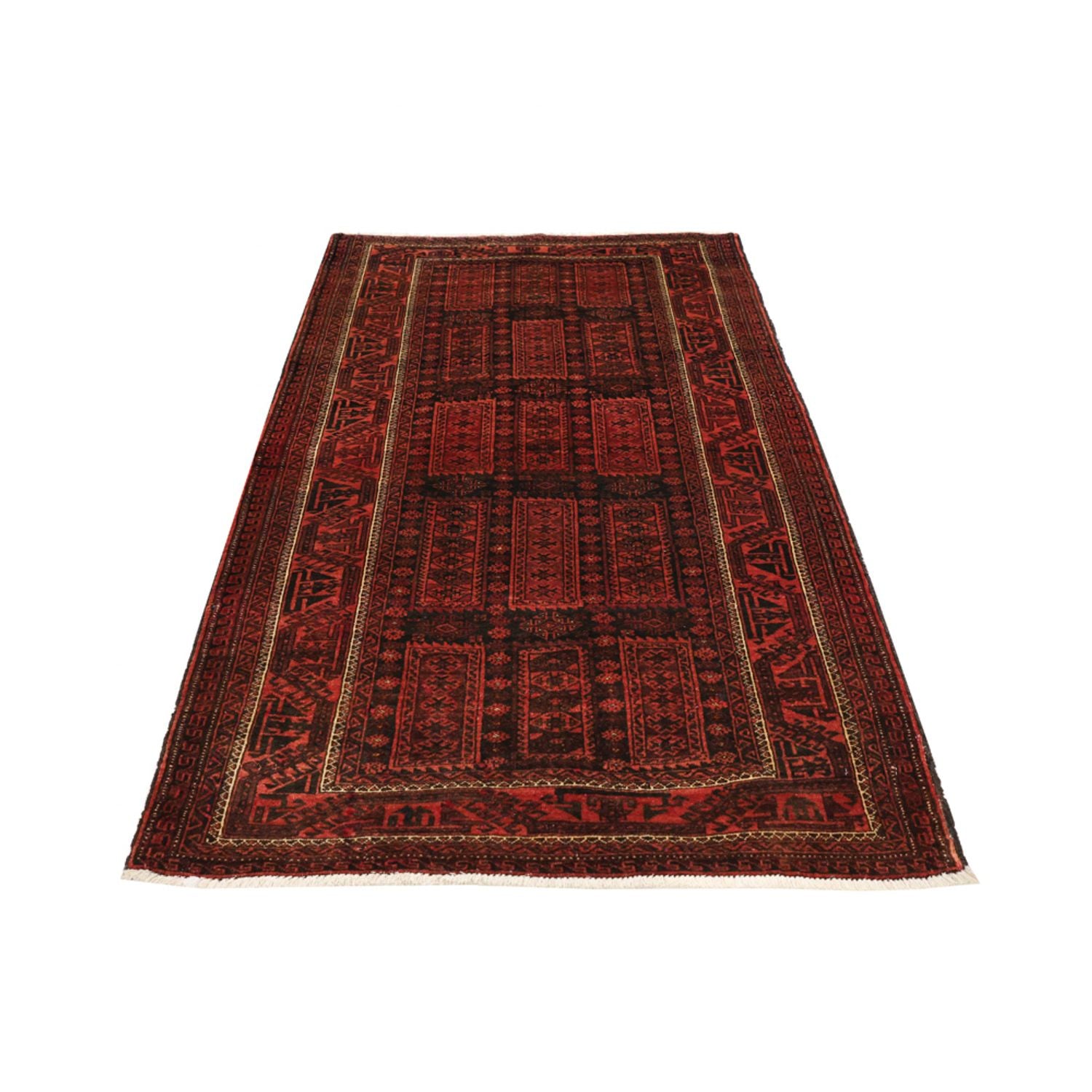 Alfombra Belutsch - 188 x 113 cm - rojo oscuro
