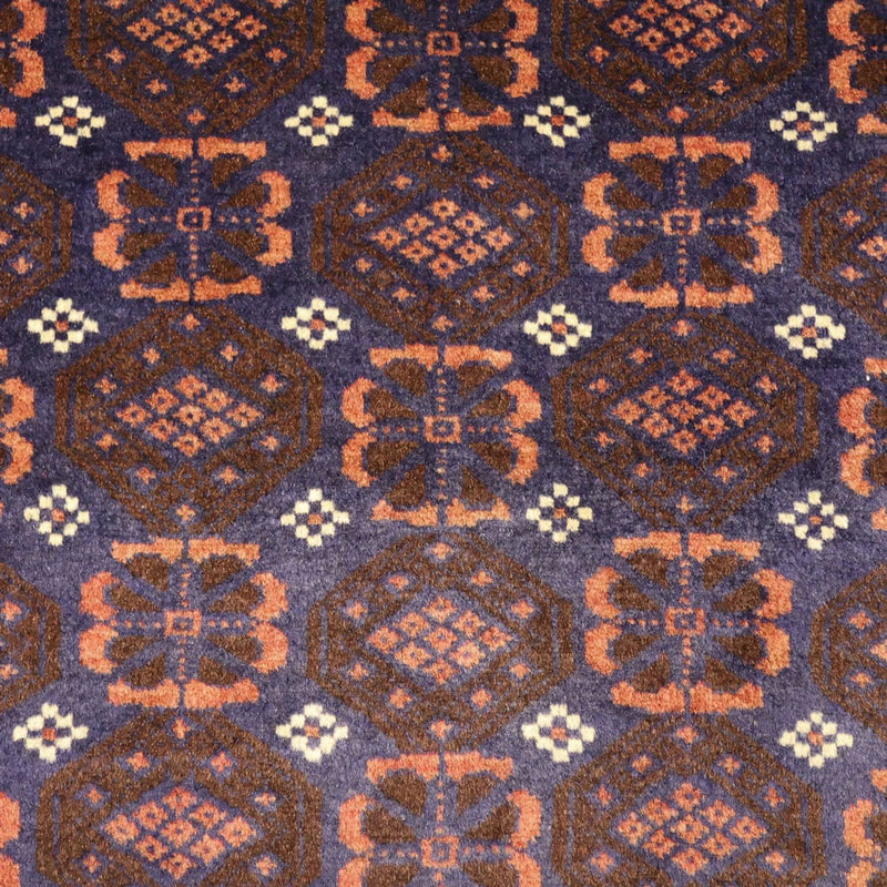Alfombra de pasillo Alfombra Belutsch - 185 x 100 cm - azul oscuro