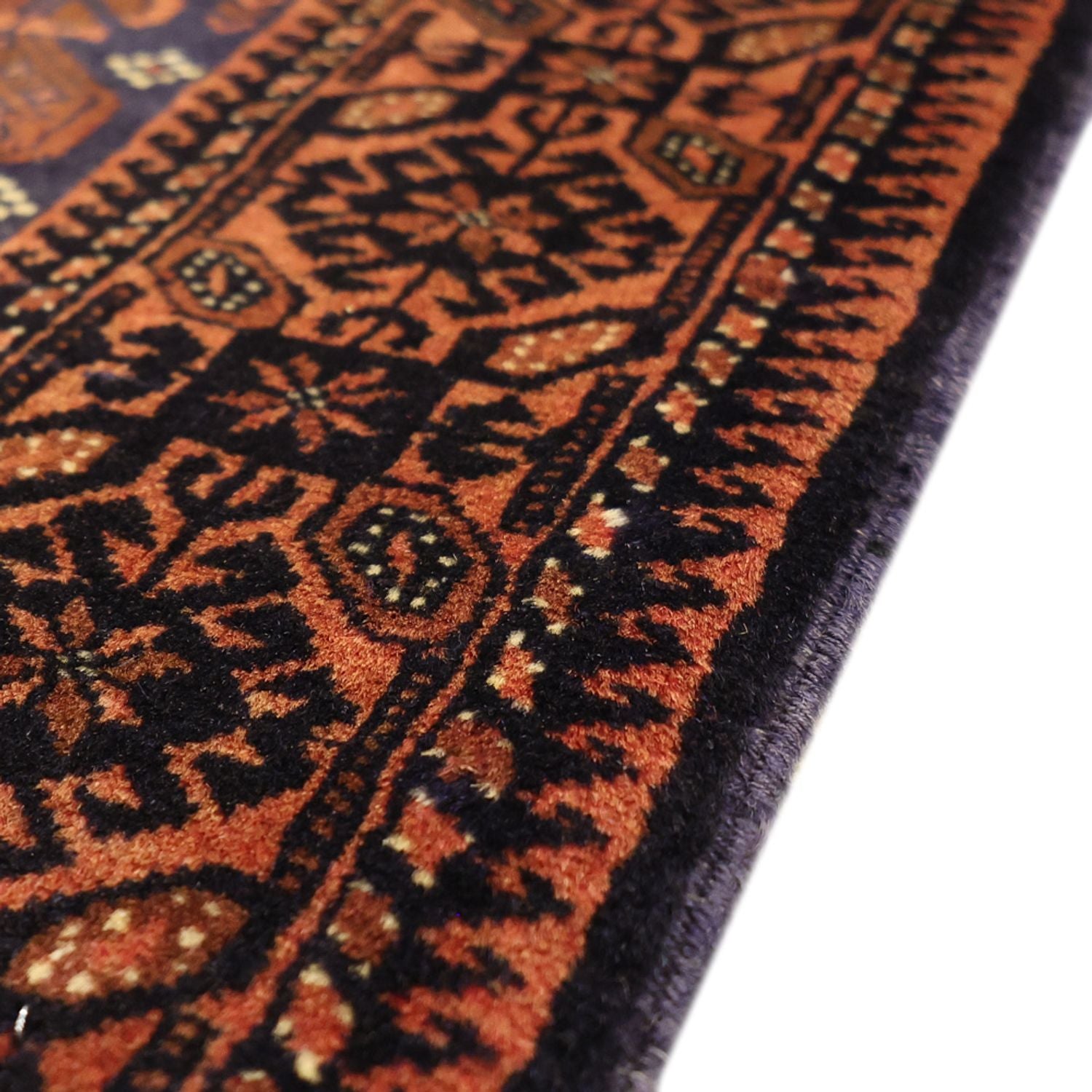 Alfombra de pasillo Alfombra Belutsch - 185 x 100 cm - azul oscuro