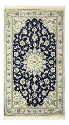 Alfombra Persa - Nain - Real - 152 x 87 cm - azul oscuro
