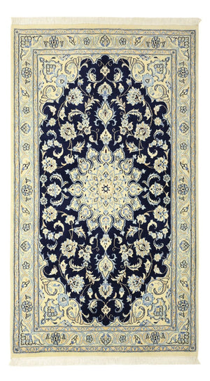 Alfombra Persa - Nain - Real - 152 x 87 cm - azul oscuro