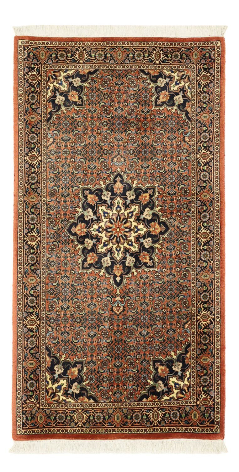 Alfombra persa - Bidjar - 136 x 70 cm - beige oscuro