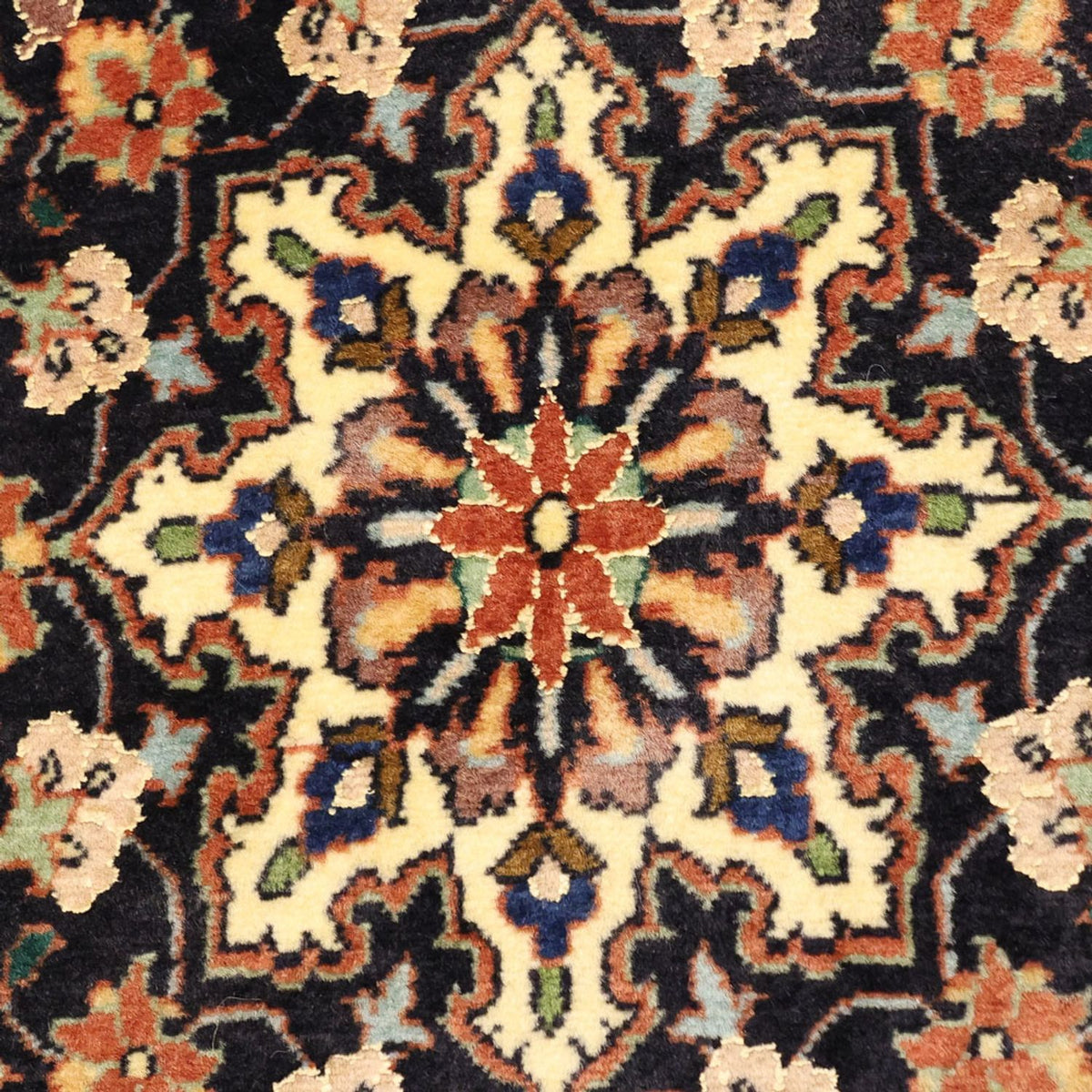 Alfombra persa - Bidjar - 136 x 70 cm - beige oscuro