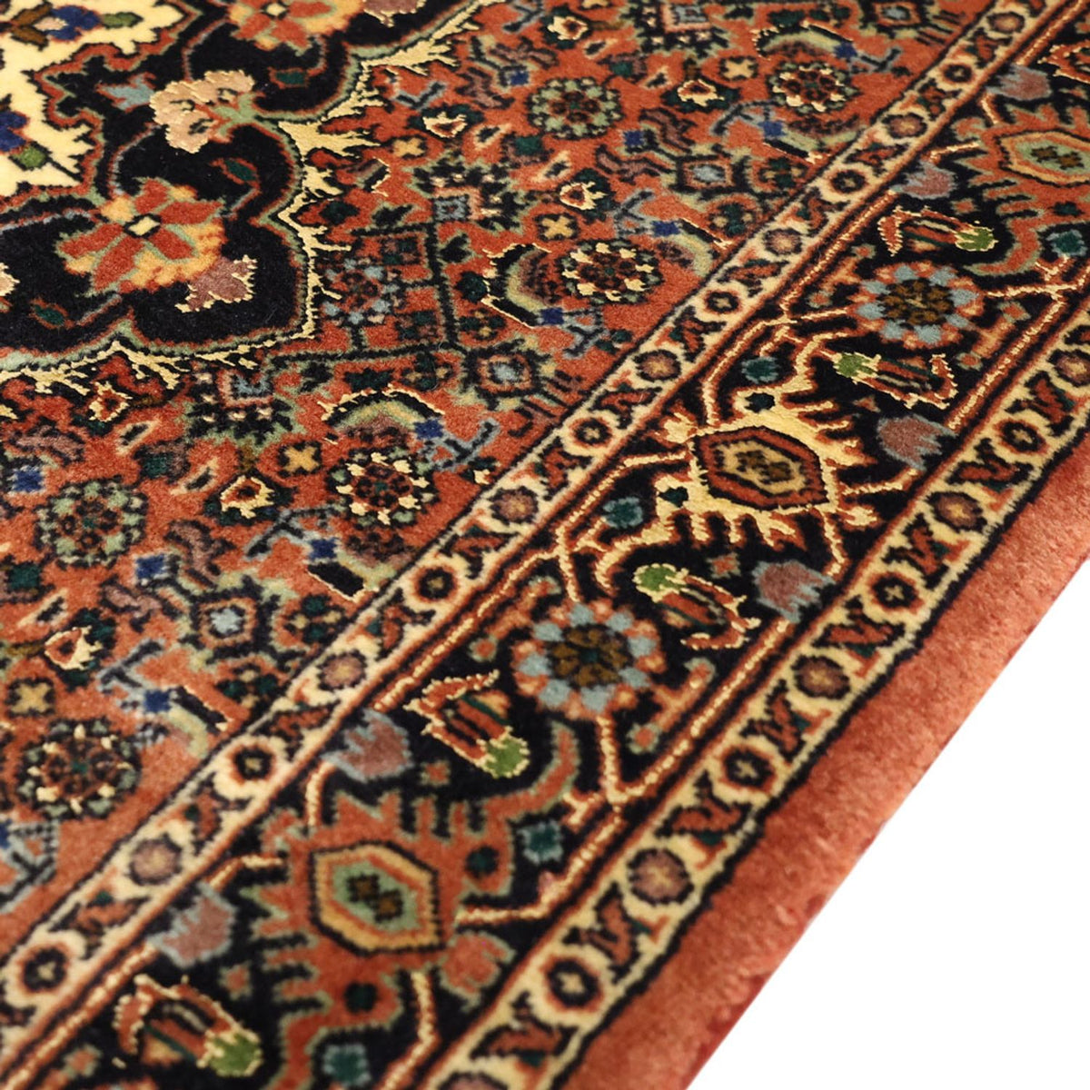 Alfombra persa - Bidjar - 136 x 70 cm - beige oscuro