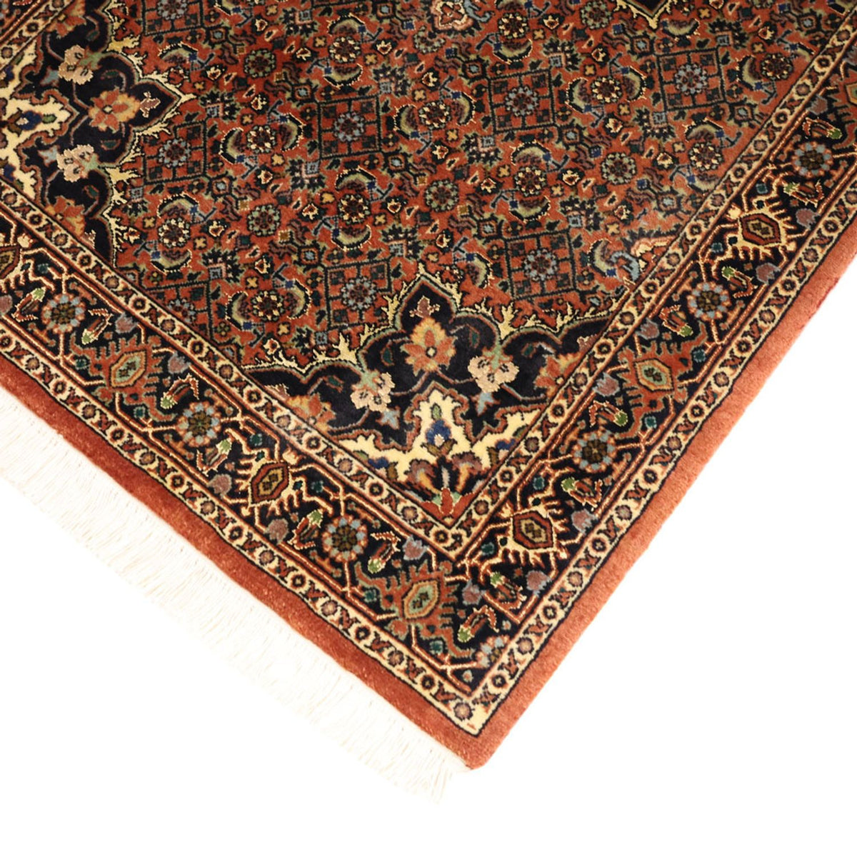Alfombra persa - Bidjar - 136 x 70 cm - beige oscuro