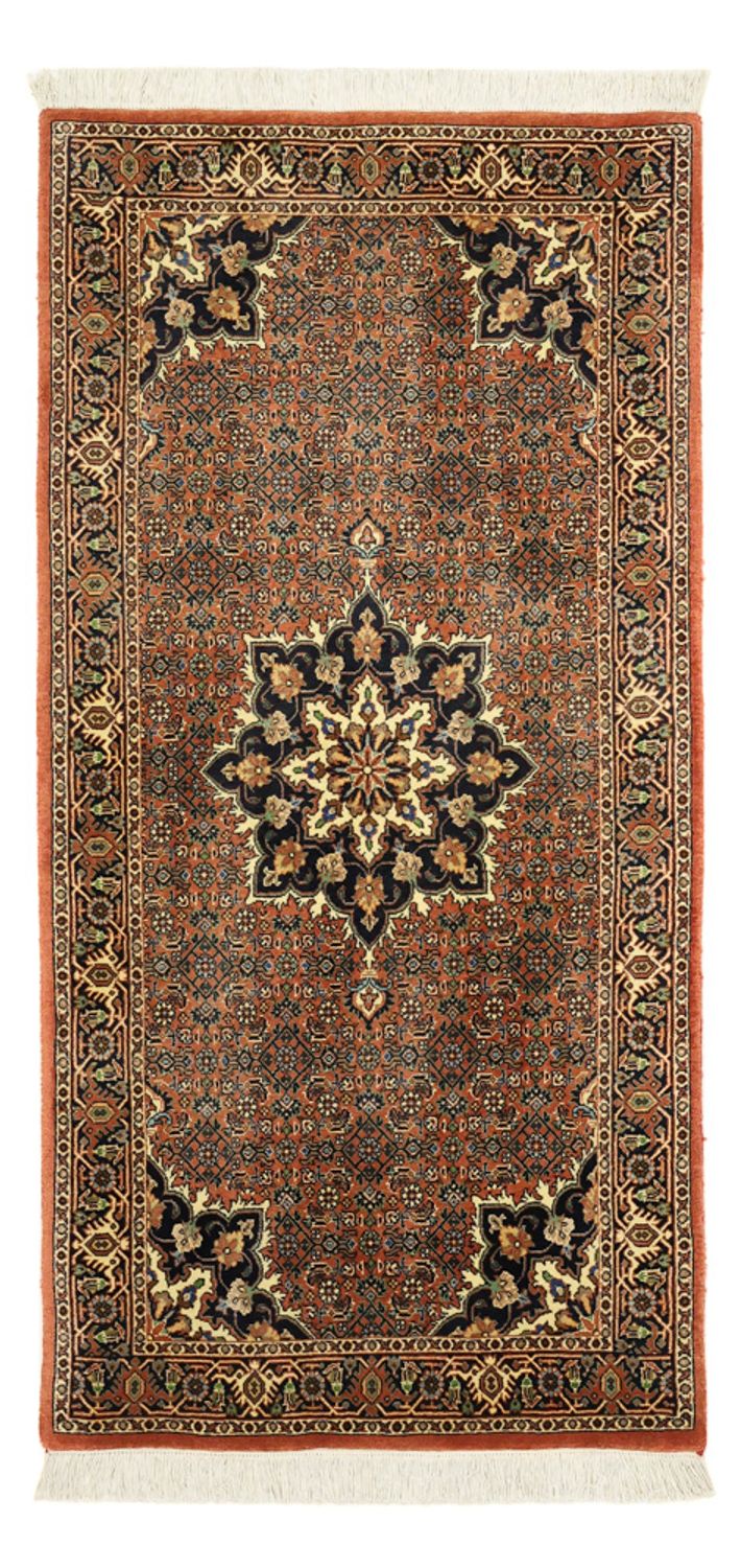 Alfombra persa - Bidjar - 140 x 69 cm - beige oscuro