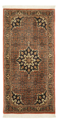 Alfombra persa - Bidjar - 140 x 69 cm - beige oscuro