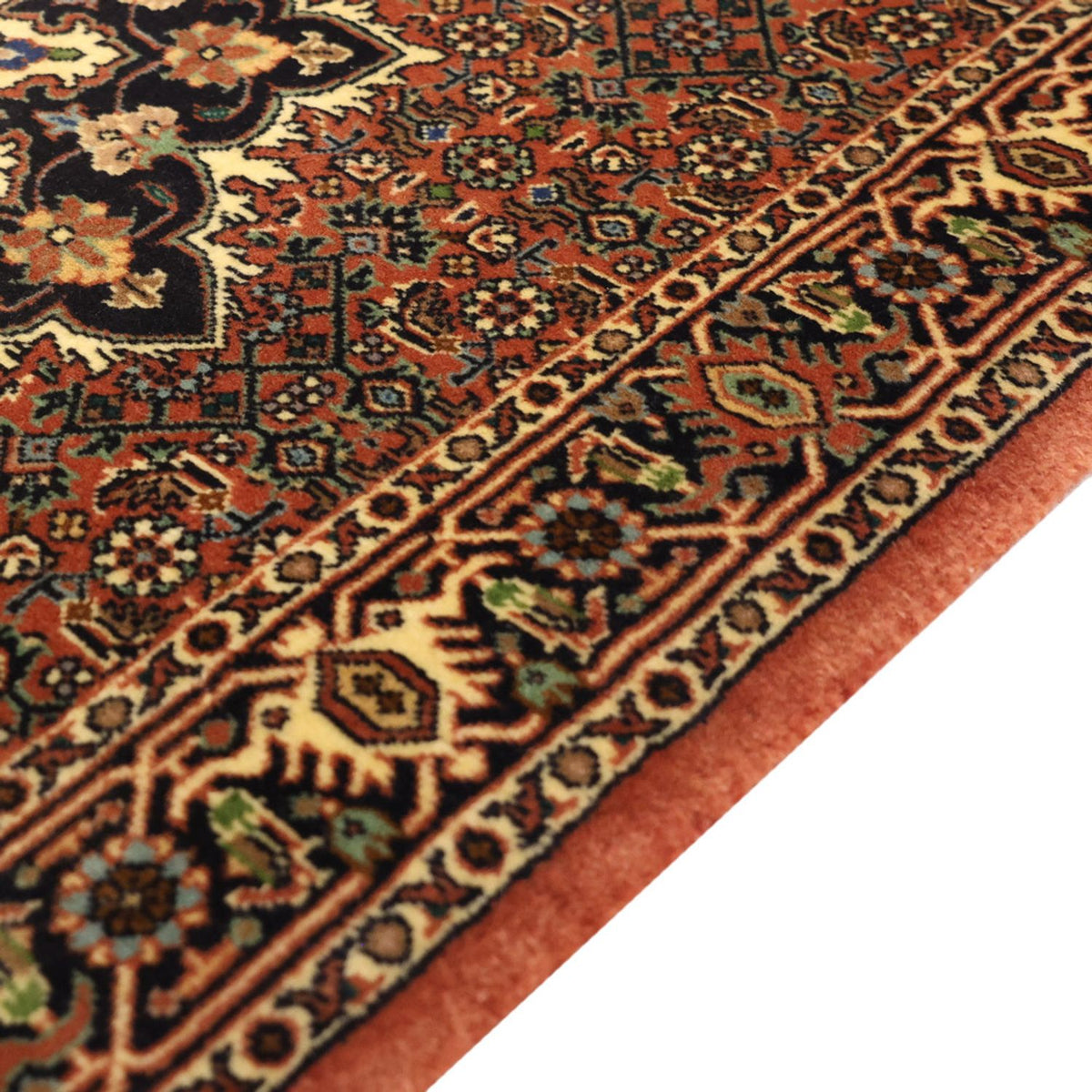 Alfombra persa - Bidjar - 140 x 69 cm - beige oscuro