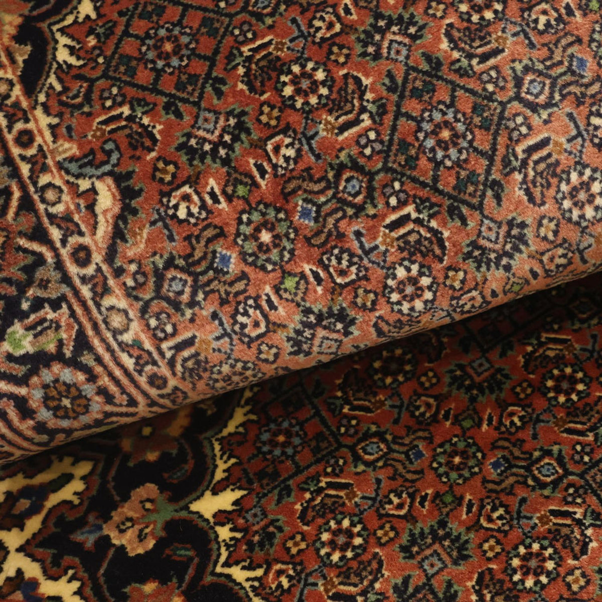 Alfombra persa - Bidjar - 140 x 69 cm - beige oscuro