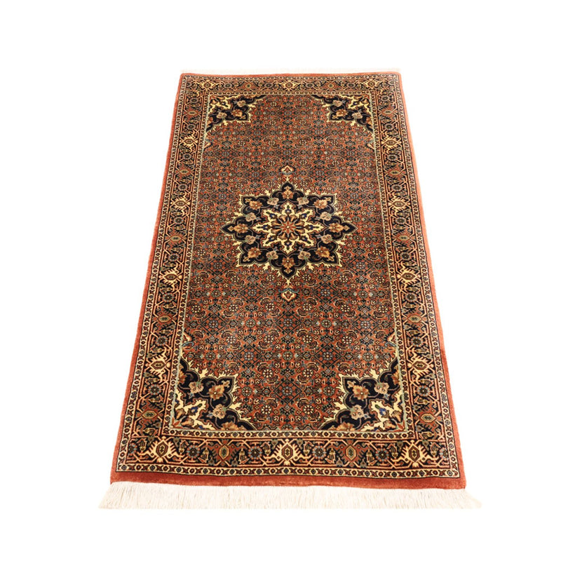 Alfombra persa - Bidjar - 139 x 72 cm - beige oscuro