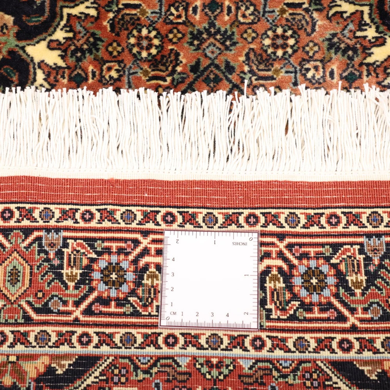 Alfombra persa - Bidjar - 139 x 72 cm - beige oscuro