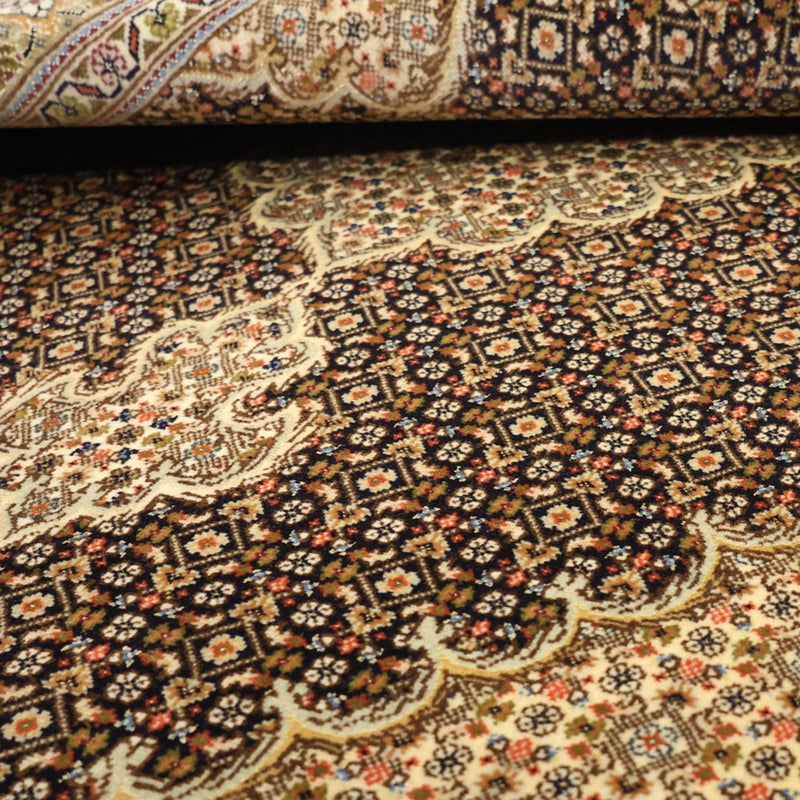 Alfombra Persa - Tabriz - Real - 154 x 102 cm - beige oscuro