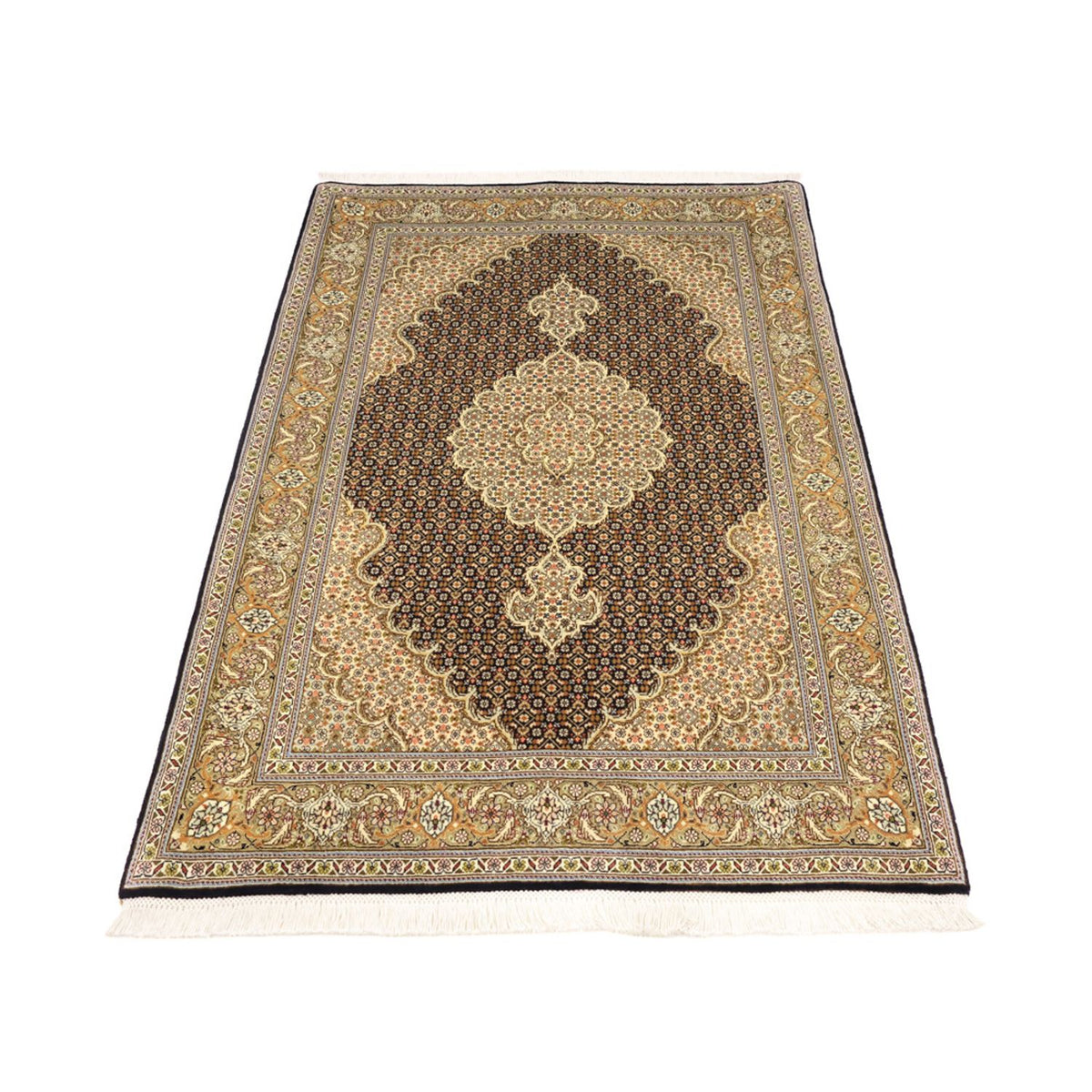 Alfombra Persa - Tabriz - Real - 154 x 102 cm - beige oscuro