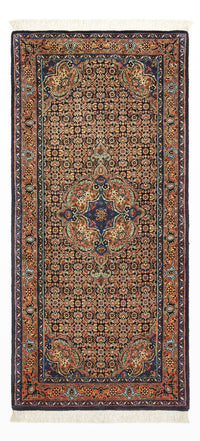 Alfombra persa - Bidjar - 147 x 69 cm - beige oscuro