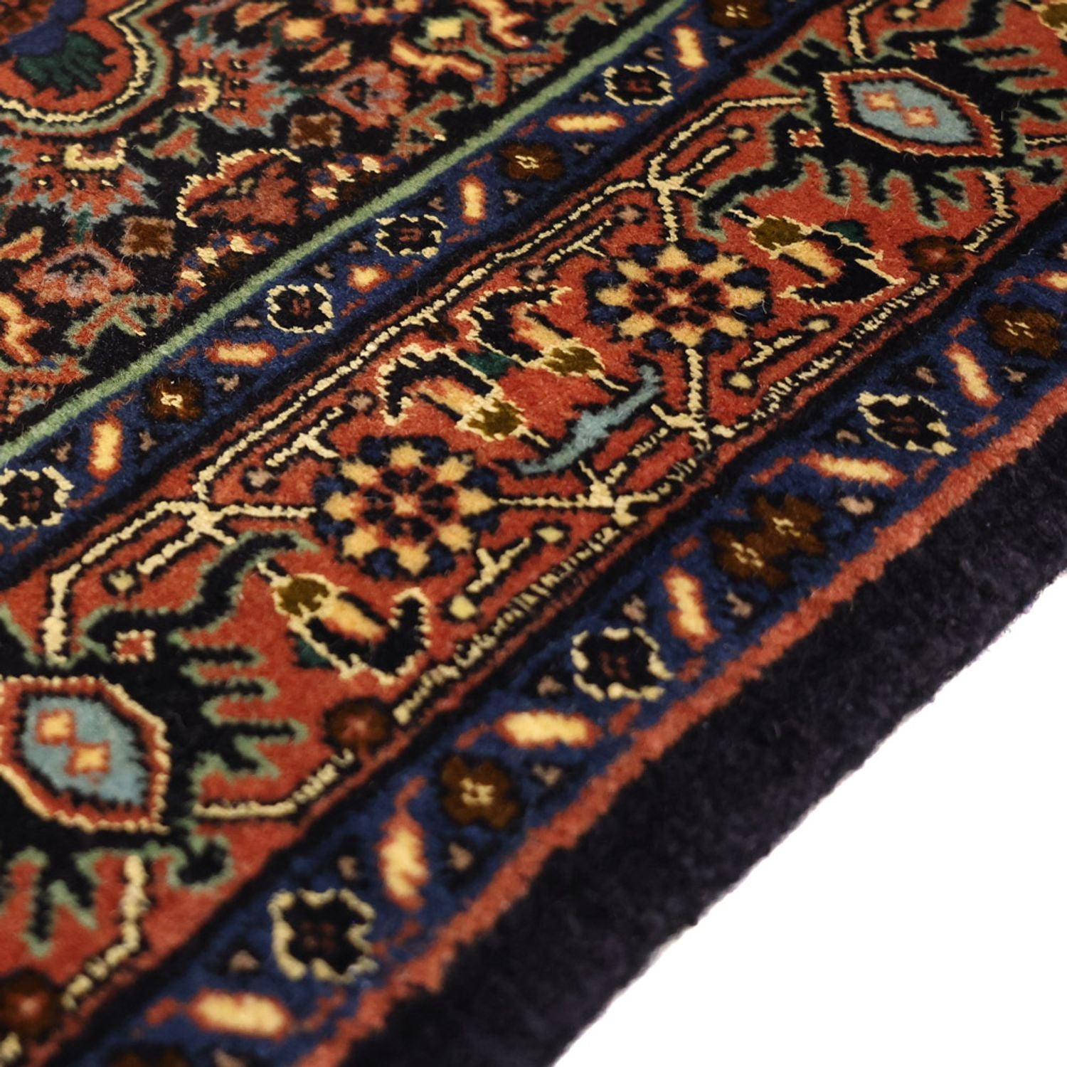 Alfombra persa - Bidjar - 147 x 69 cm - beige oscuro