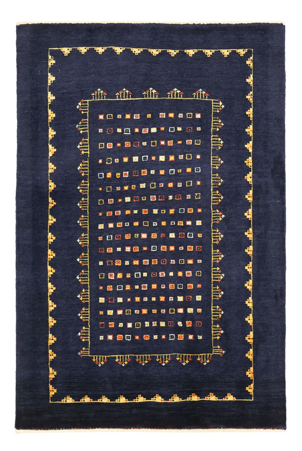 Alfombra Gabbeh - Persa Kashkuli - 119 x 81 cm - azul oscuro