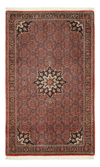Alfombra persa - Bidjar - 147 x 92 cm - rojo oscuro