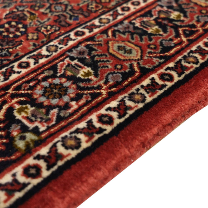 Alfombra persa - Bidjar - 147 x 92 cm - rojo oscuro