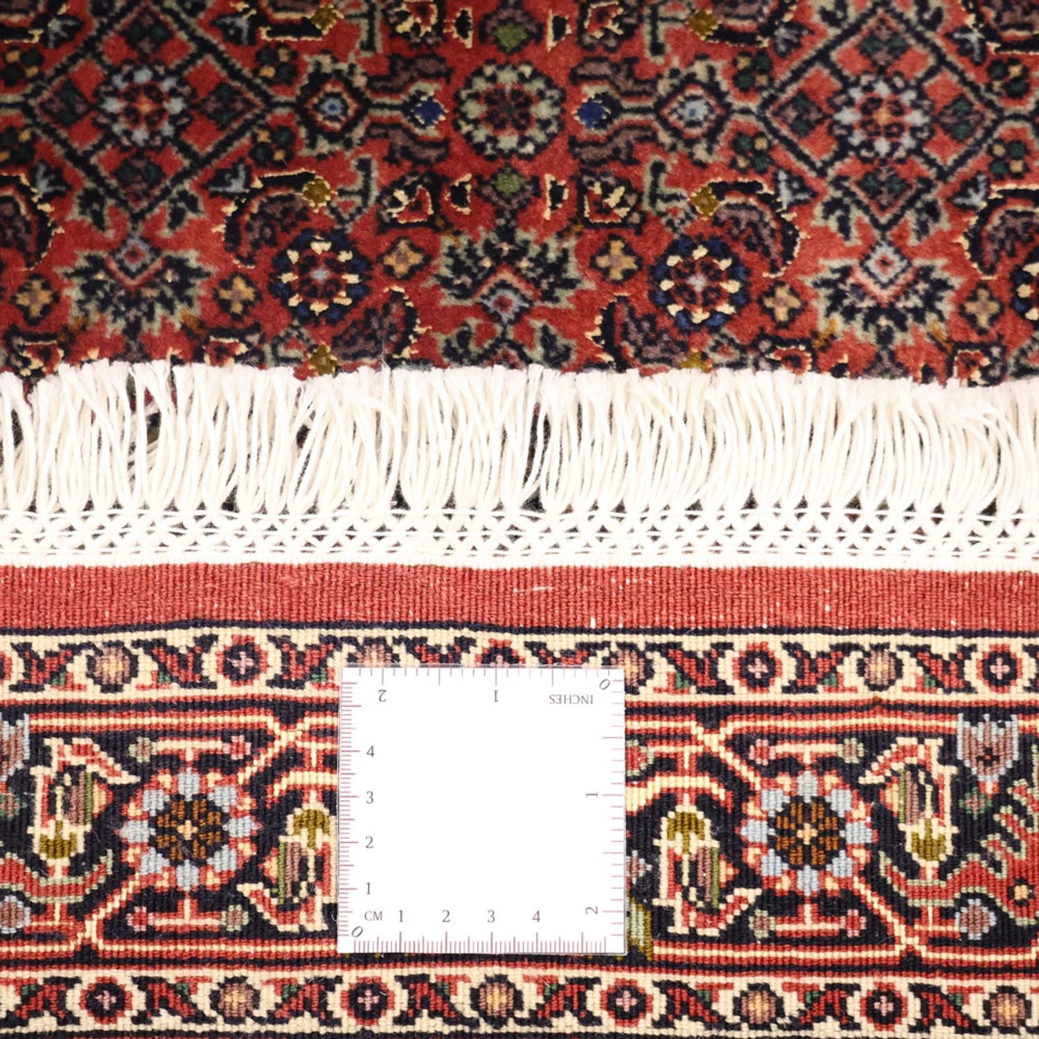 Alfombra persa - Bidjar - 147 x 92 cm - rojo oscuro