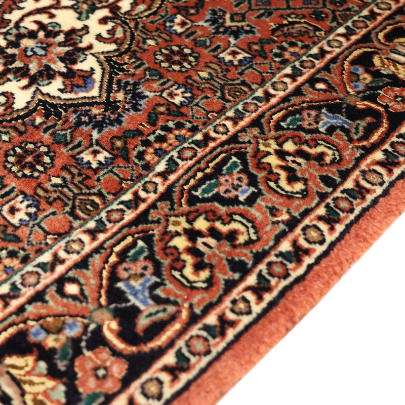 Alfombra persa - Bidjar - 141 x 71 cm - rojo oscuro