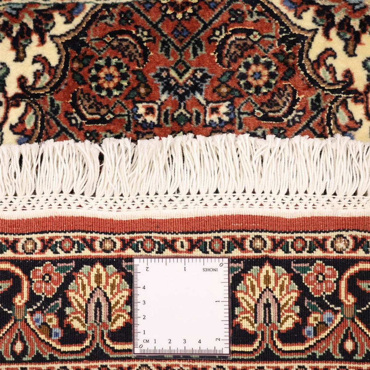 Alfombra persa - Bidjar - 141 x 71 cm - rojo oscuro