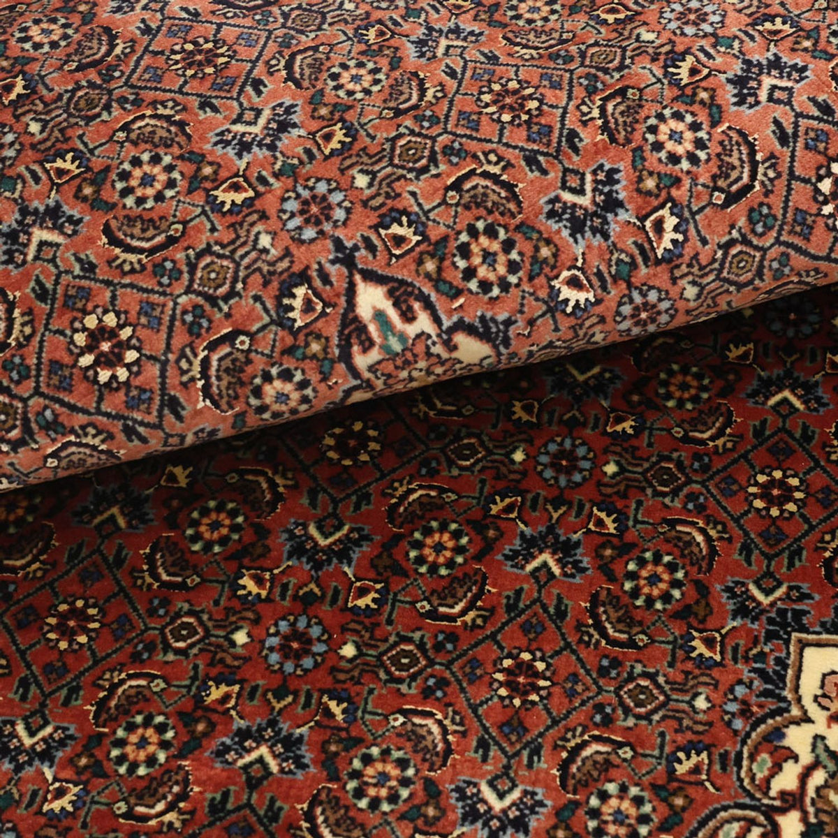 Alfombra persa - Bidjar - 146 x 92 cm - óxido