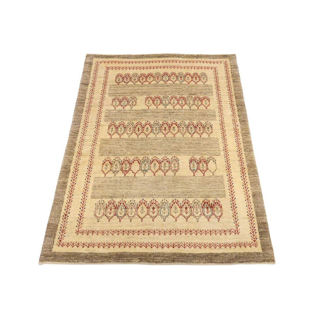 Alfombra Gabbeh - Persa Kashkuli - 125 x 87 cm - beige