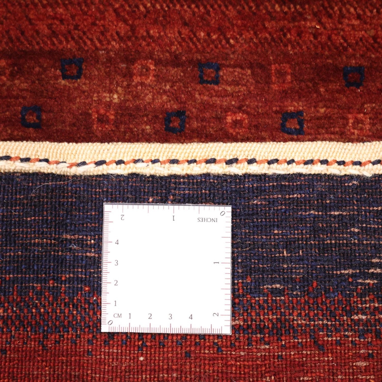 Alfombra Gabbeh - Persa Kashkuli - 97 x 74 cm - rojo oscuro