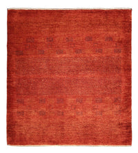 Alfombra Gabbeh - Persa Kashkuli cuadrado  - 112 x 101 cm - rojo oscuro