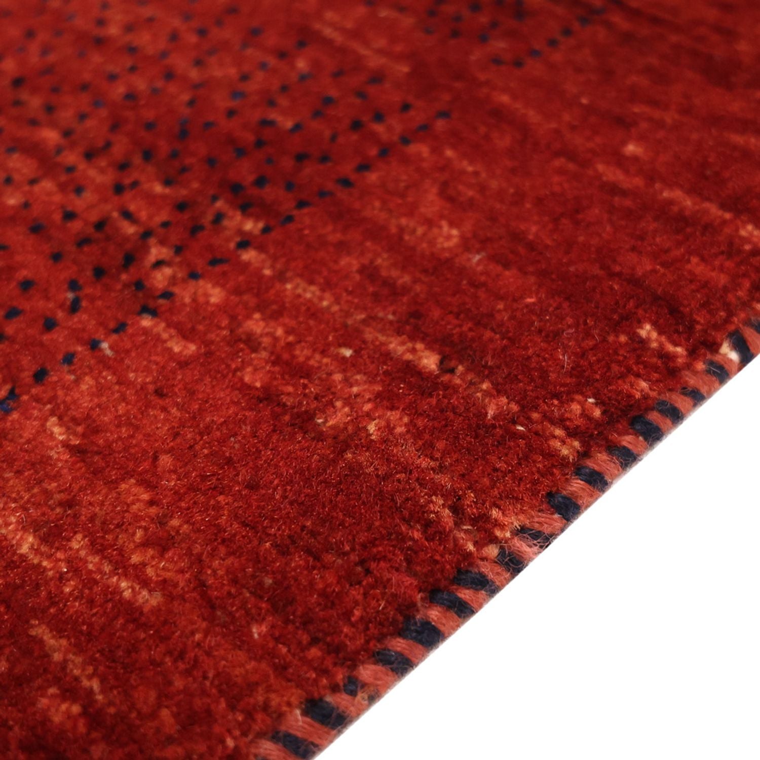 Alfombra Gabbeh - Persa Kashkuli cuadrado  - 112 x 101 cm - rojo oscuro
