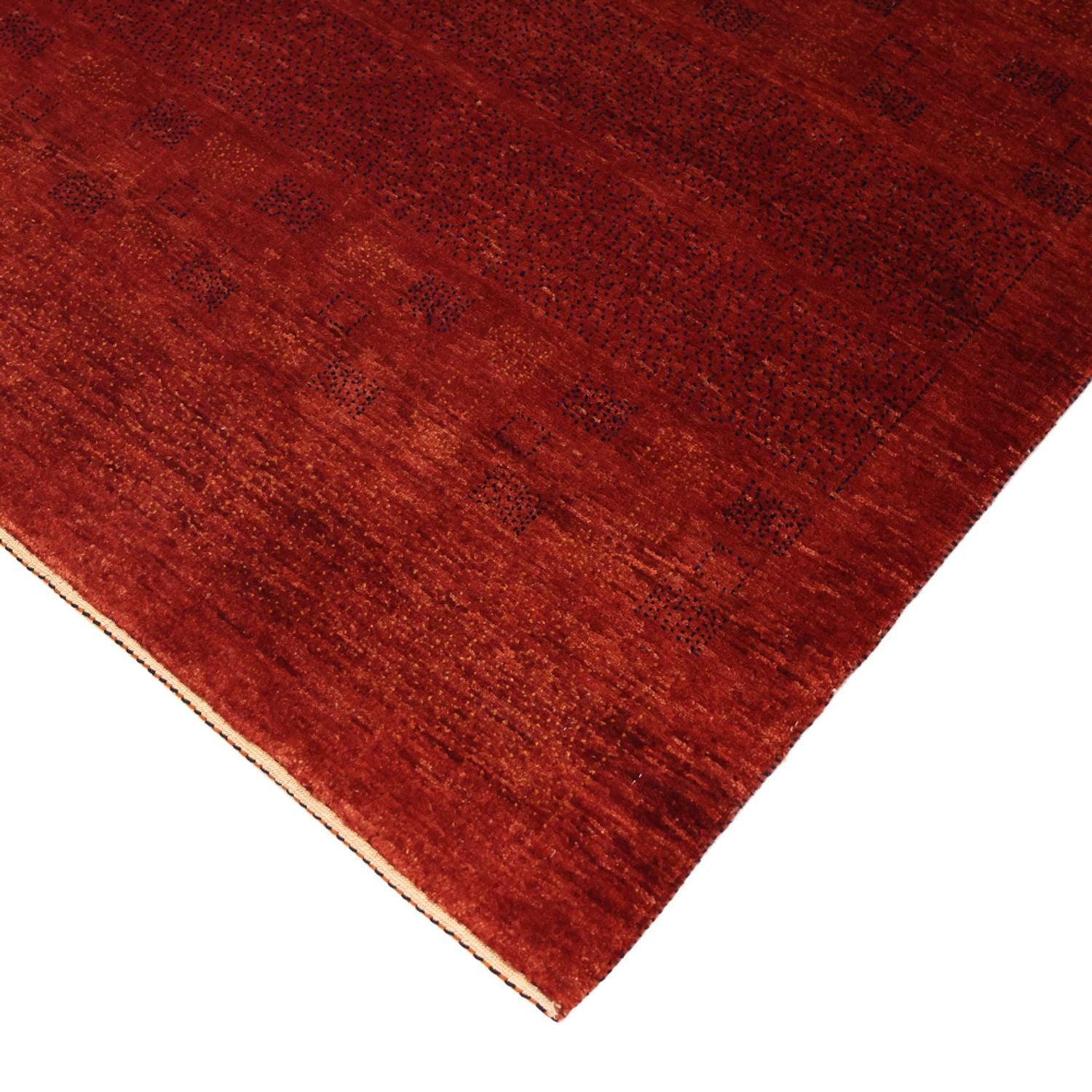 Alfombra Gabbeh - Persa Kashkuli cuadrado  - 112 x 101 cm - rojo oscuro