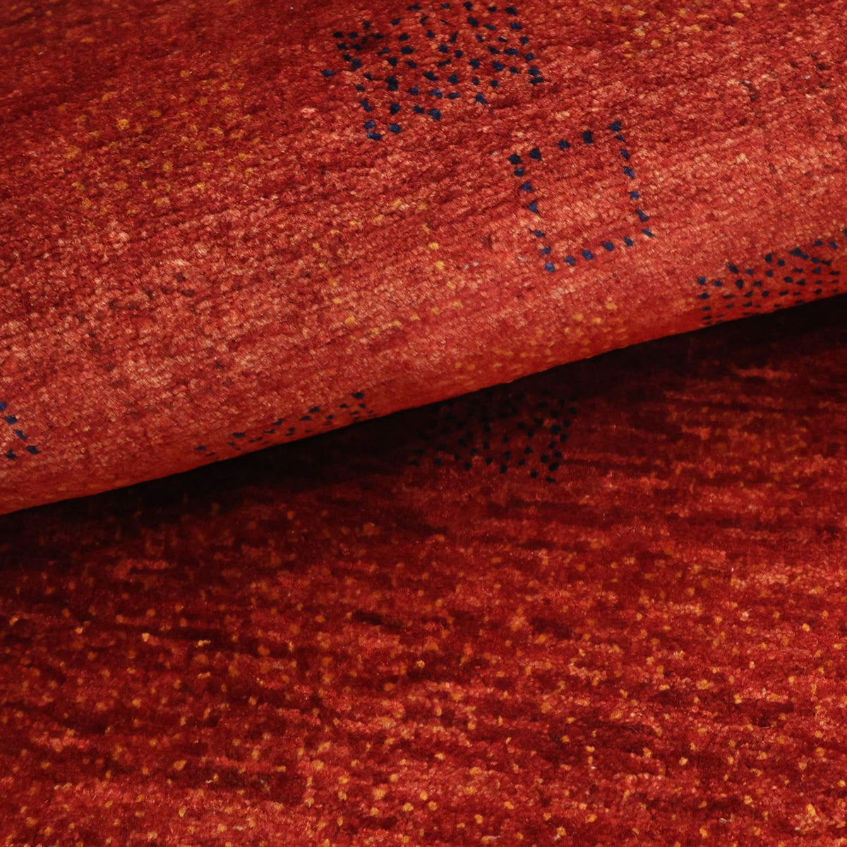 Alfombra Gabbeh - Persa Kashkuli cuadrado  - 112 x 101 cm - rojo oscuro