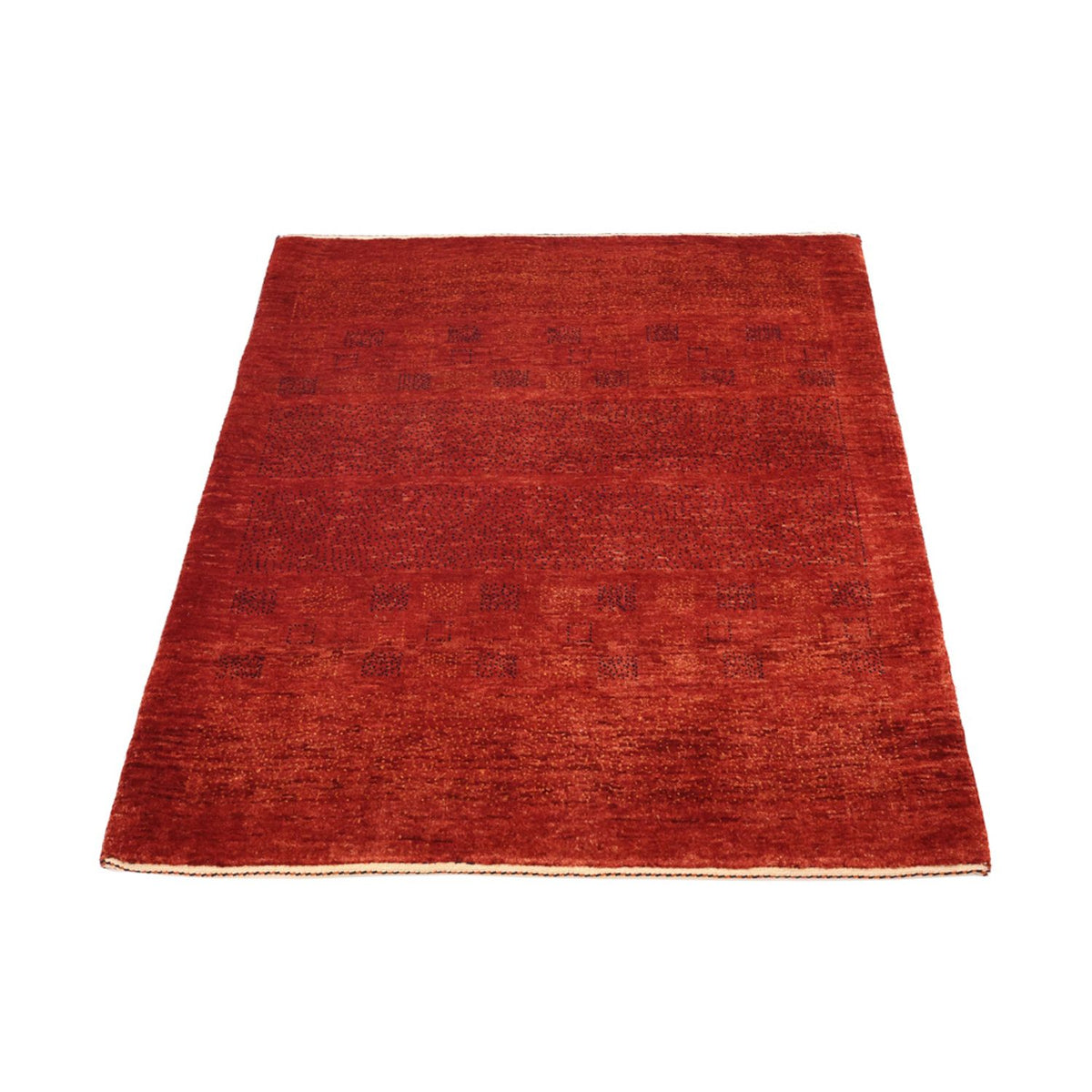 Alfombra Gabbeh - Persa Kashkuli cuadrado  - 112 x 101 cm - rojo oscuro