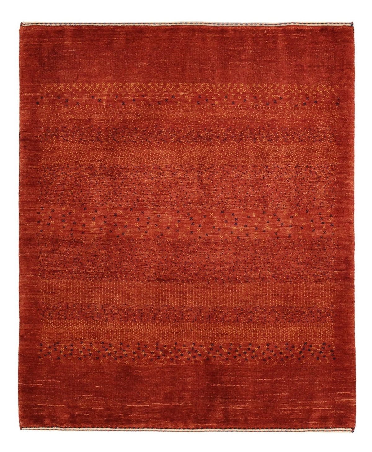 Alfombra Gabbeh - Persa Kashkuli - 116 x 97 cm - óxido