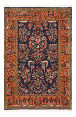 Alfombra persa - Clásica - 161 x 110 cm - azul oscuro