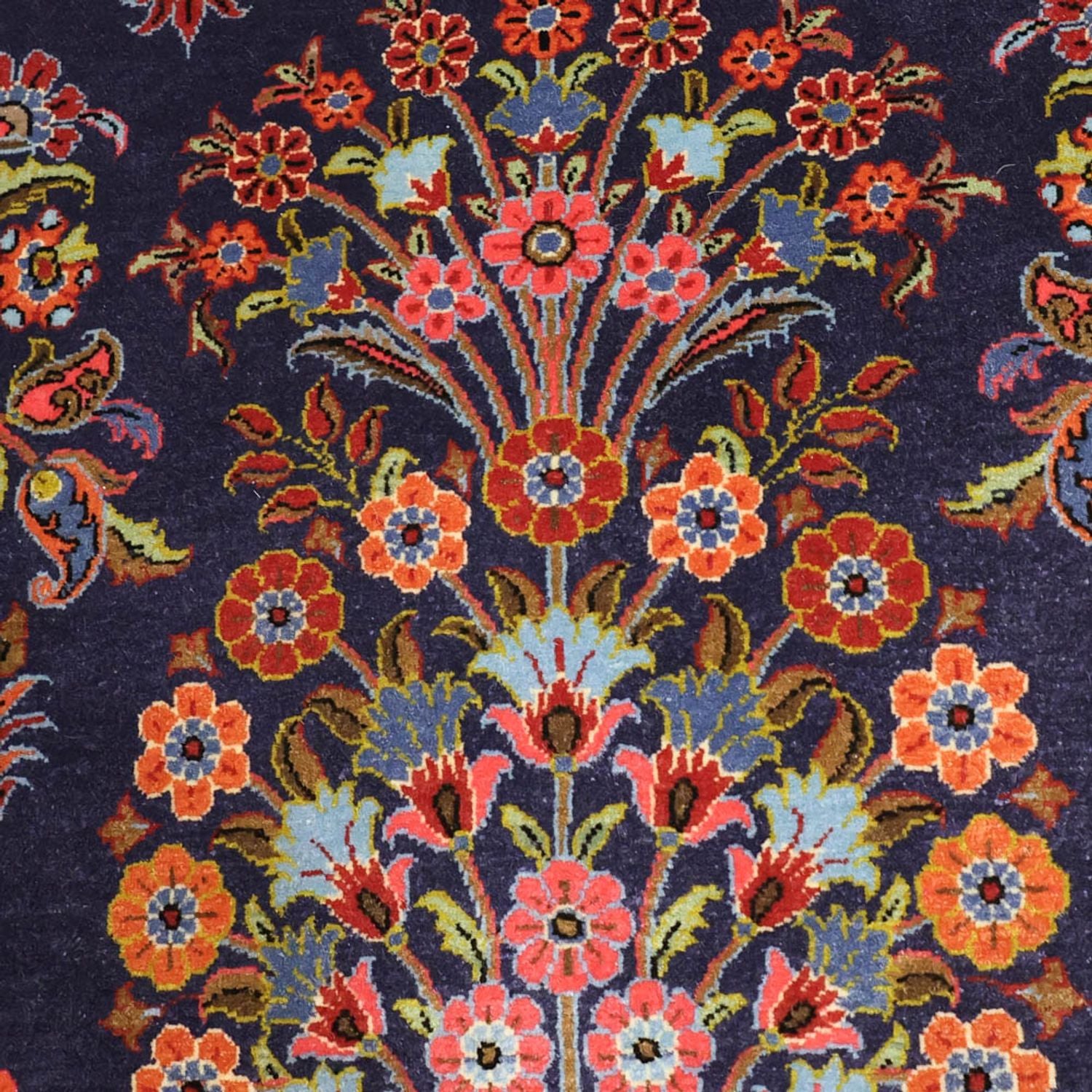 Alfombra persa - Clásica - 161 x 110 cm - azul oscuro