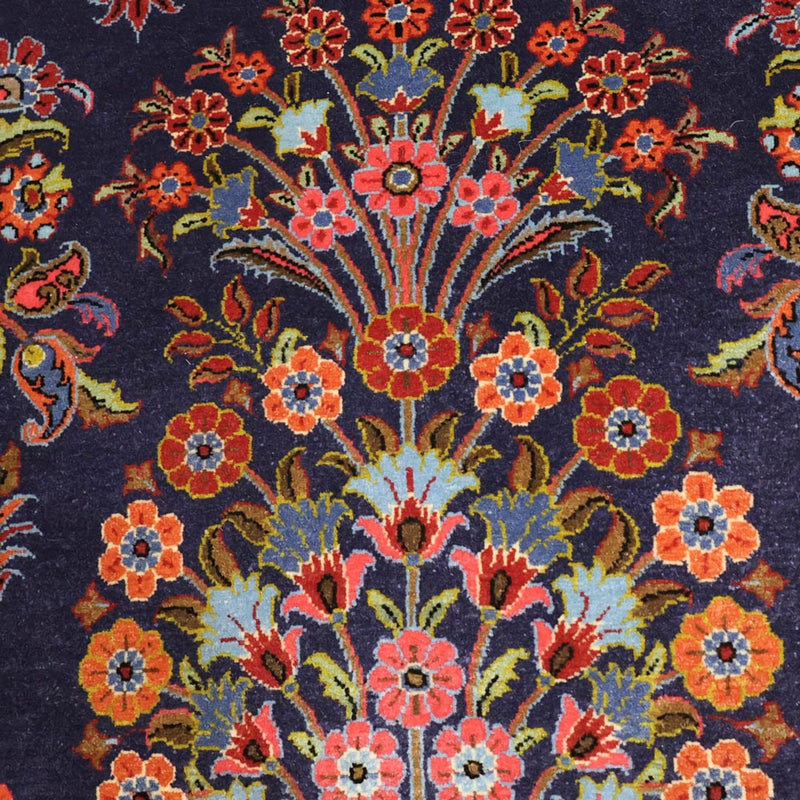 Alfombra persa - Clásica - 161 x 110 cm - azul oscuro