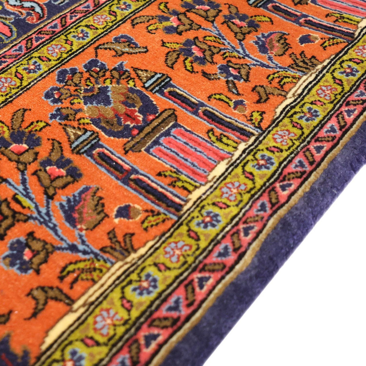 Alfombra persa - Clásica - 161 x 110 cm - azul oscuro