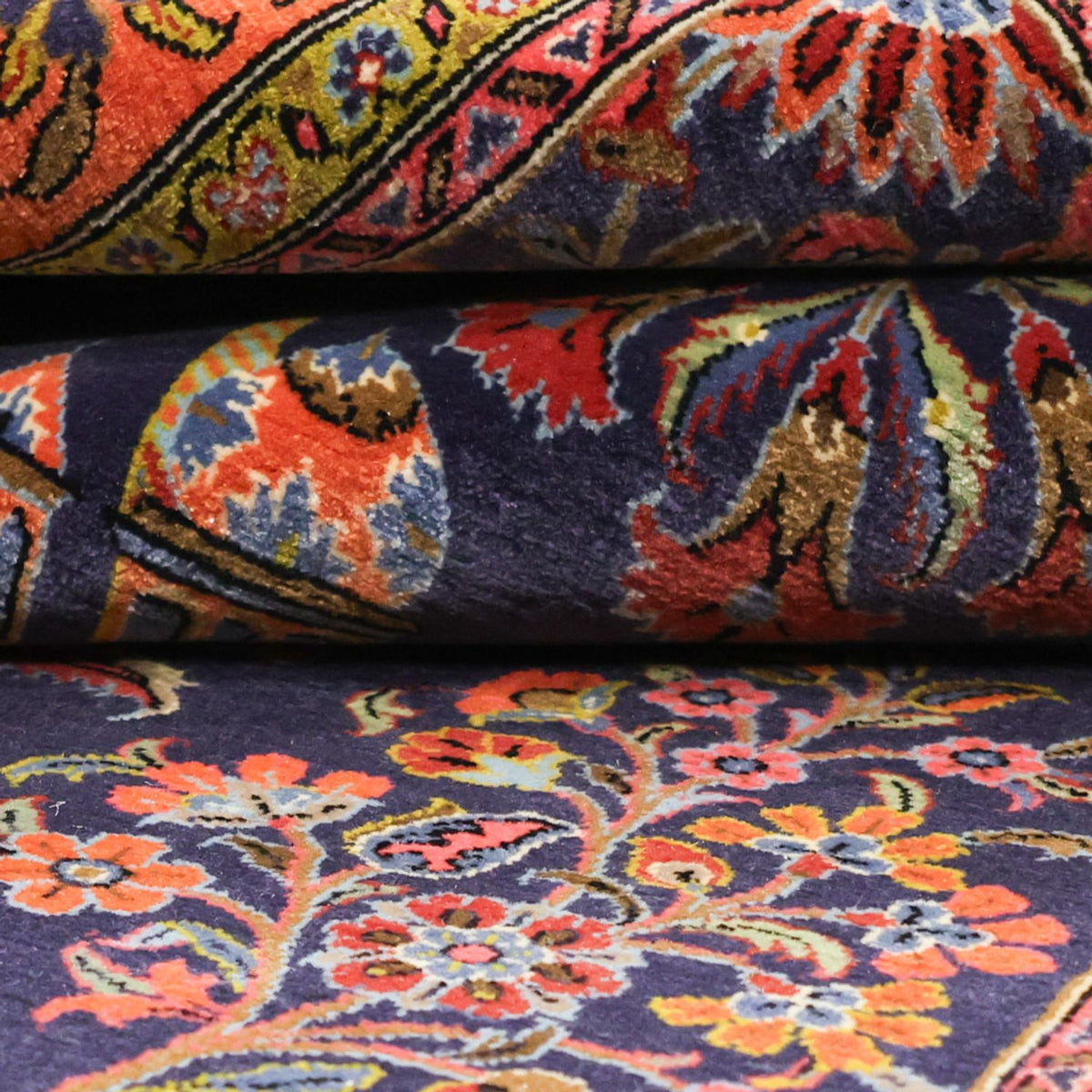 Alfombra persa - Clásica - 161 x 110 cm - azul oscuro