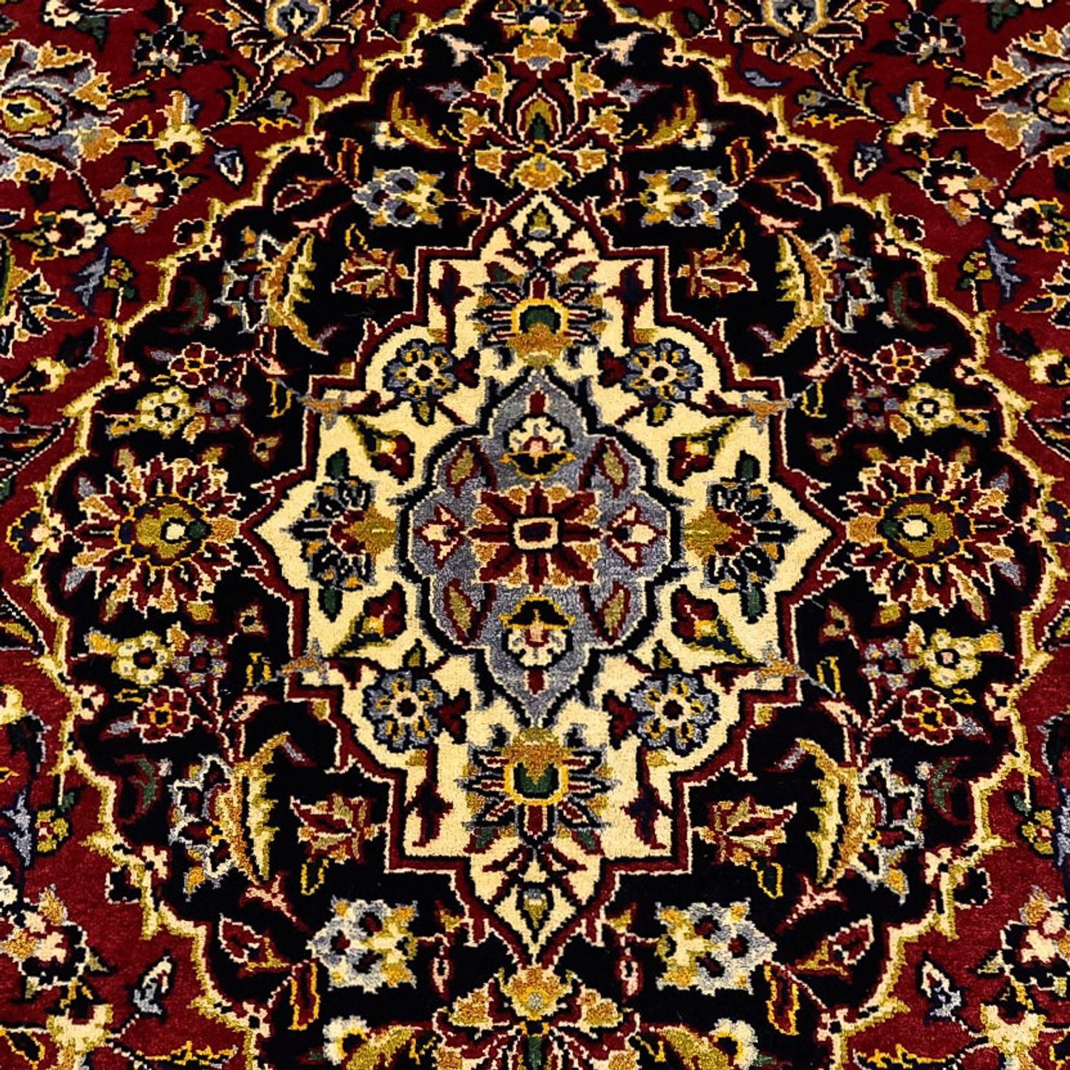 Alfombra persa - Keshan - 211 x 138 cm - rojo