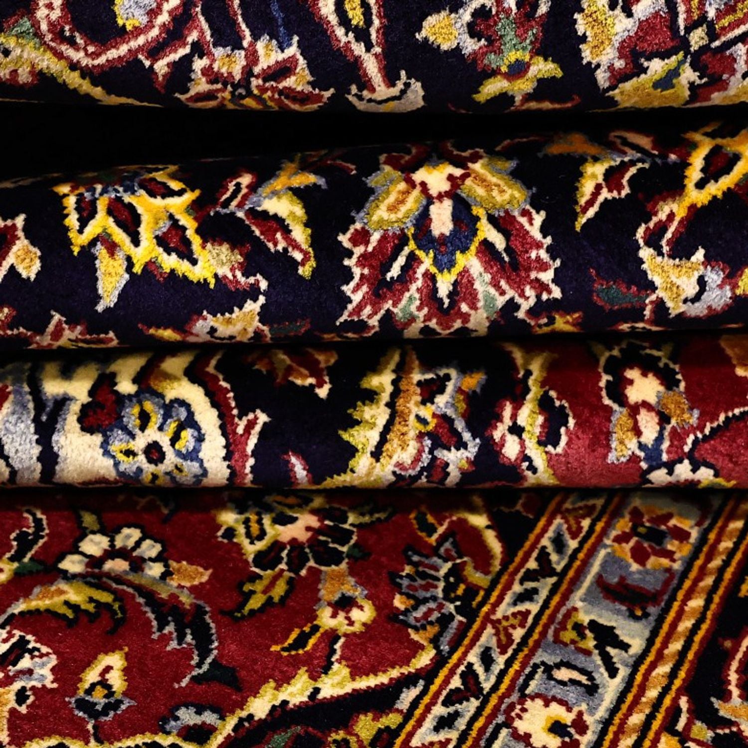 Alfombra persa - Keshan - 211 x 138 cm - rojo