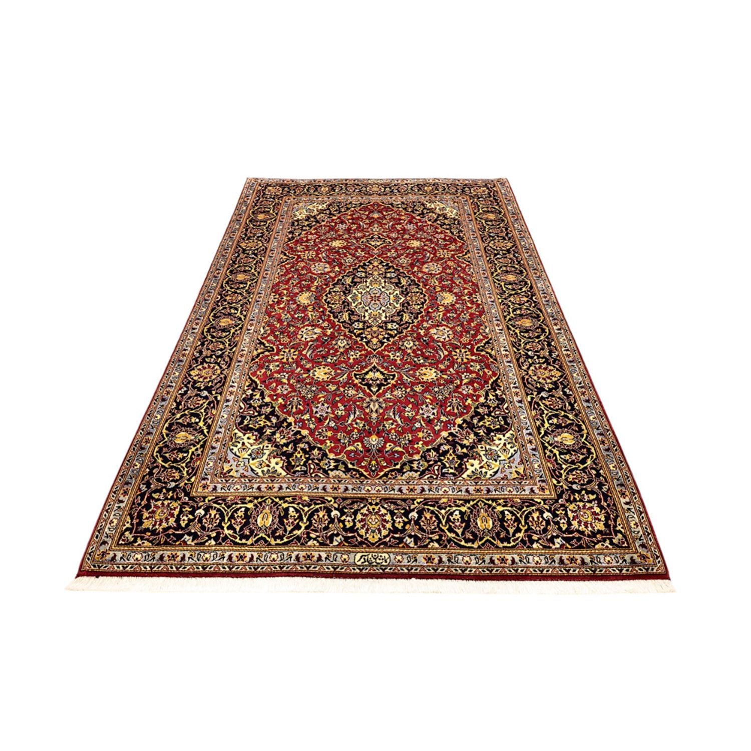 Alfombra persa - Keshan - 211 x 138 cm - rojo